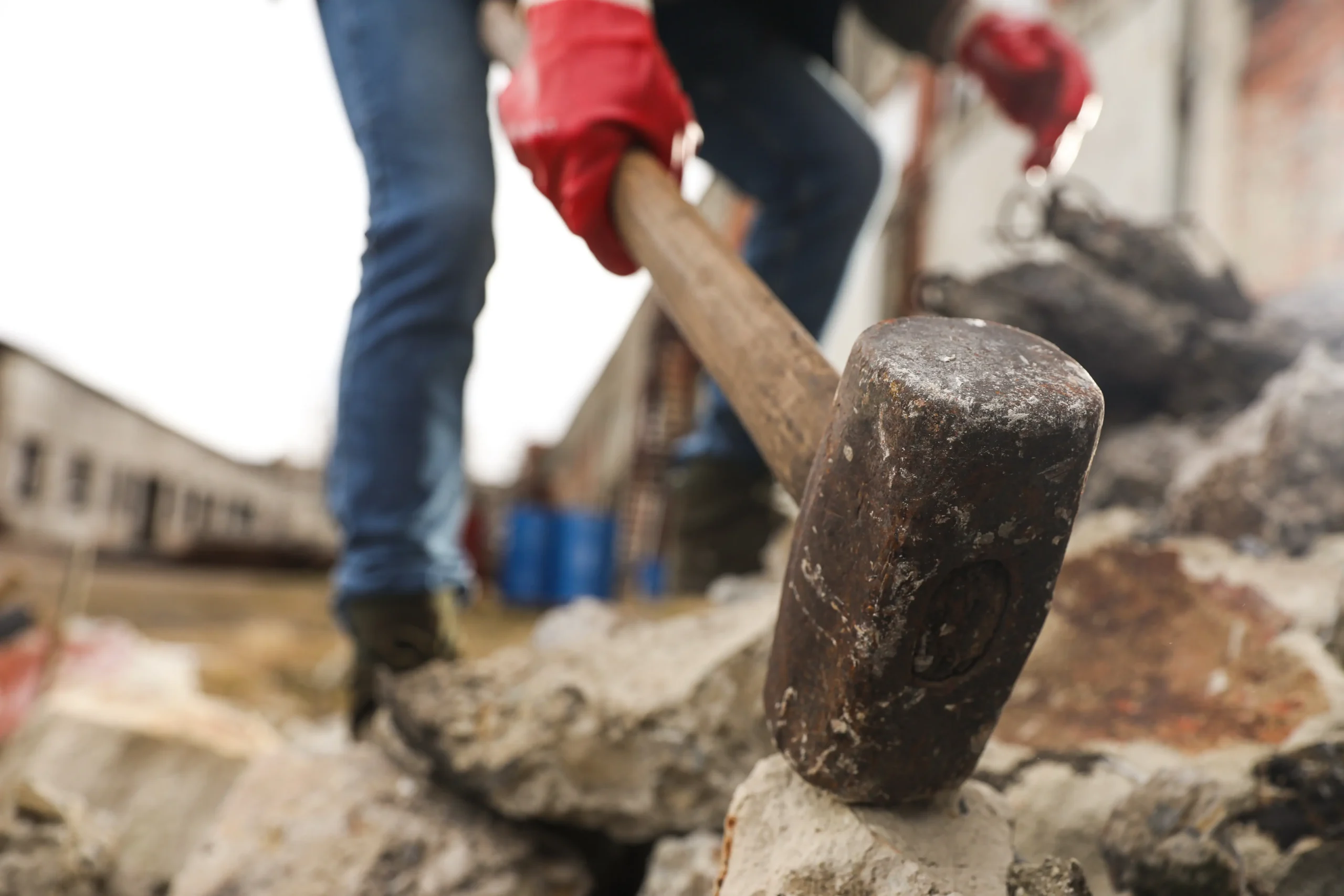 JS Masonry founder working on a masonry project in New York